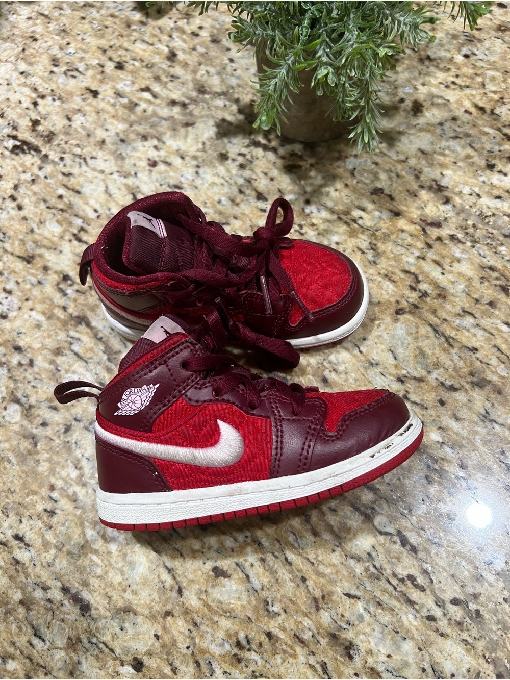 Nike Jordan Toddler Red/Pink/Maroon High-Top Sneakers 7C